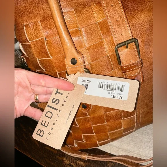 NWT Bed Stu Leather Rachel Shoulder Crossbody Bag Pecan DD Retail $345 - Picture 3 of 15